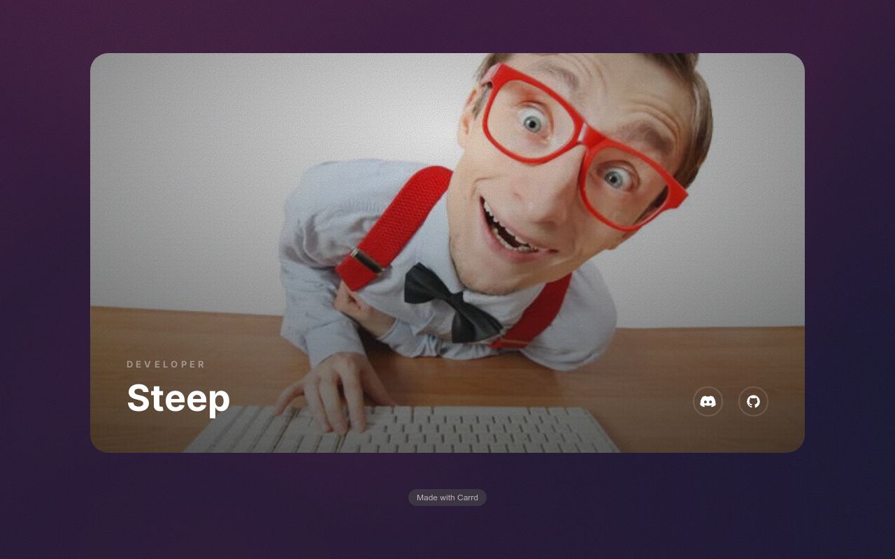 Carrd profile picture for @steep